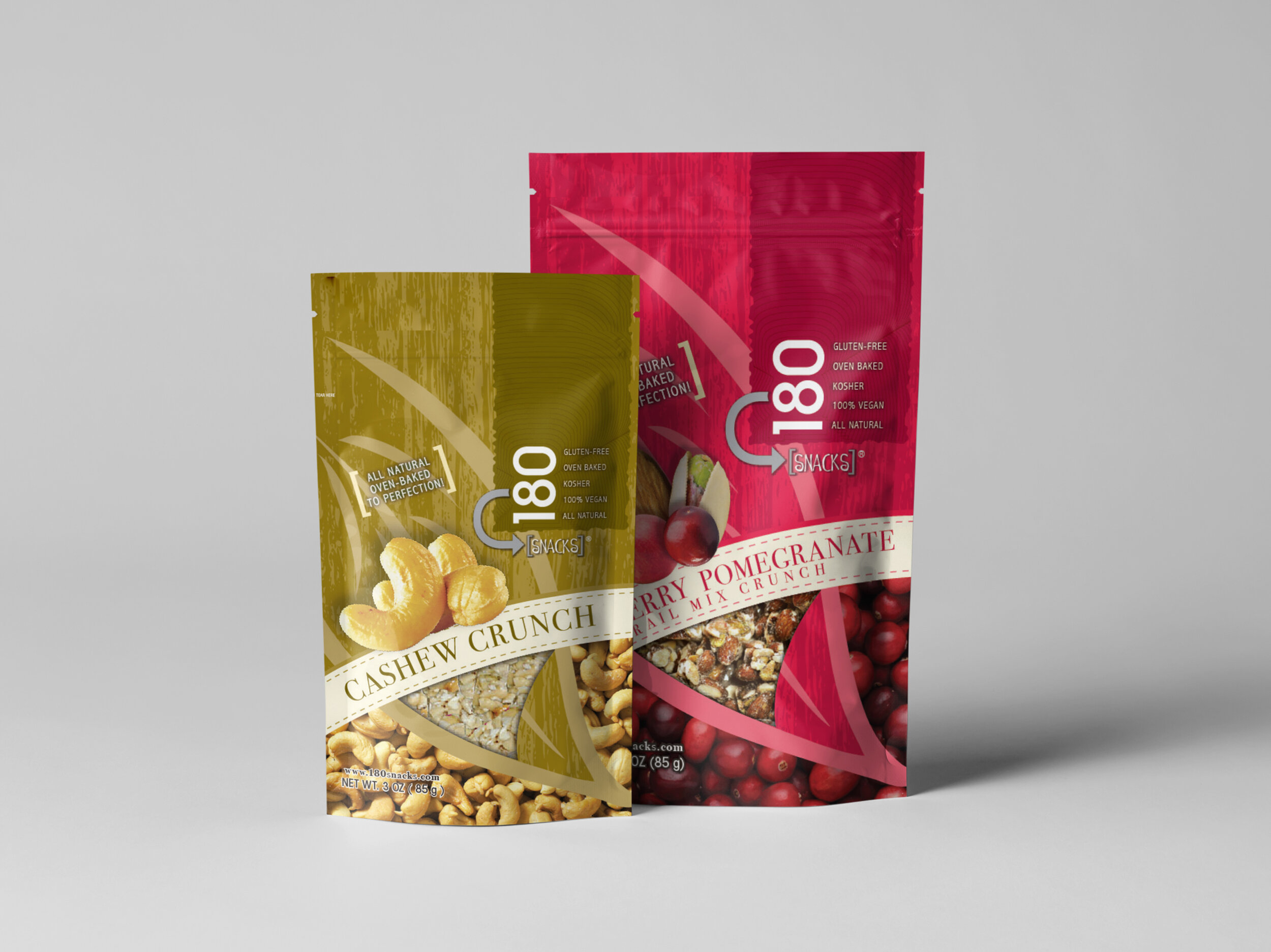 180 Snacks Inc - Cashew Crunch - package design
