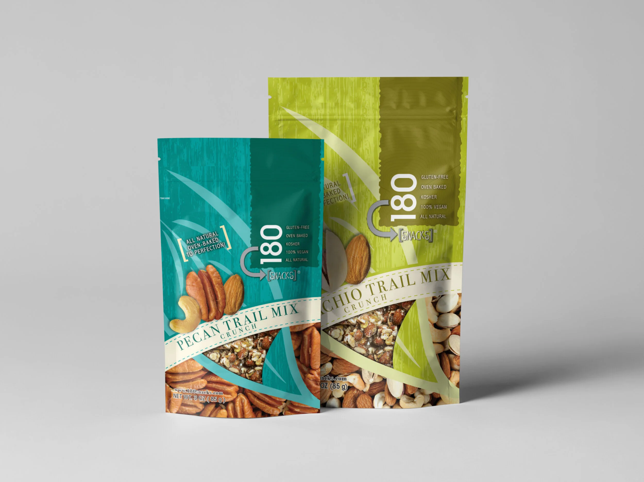 180 Snacks Inc - Pecan Trail Mix - package design
