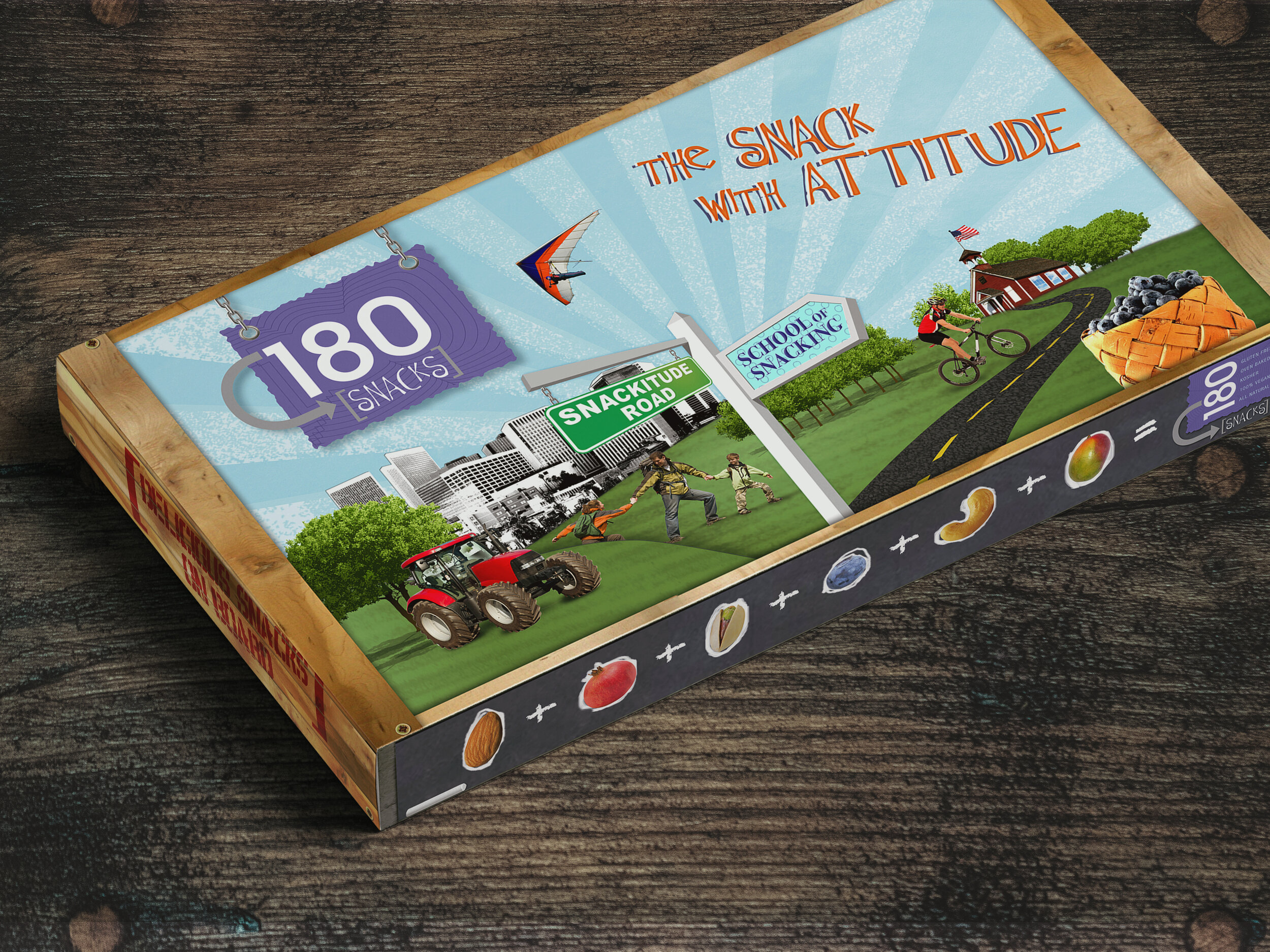 180 Snacks Inc - Sampler Box mailer - package design