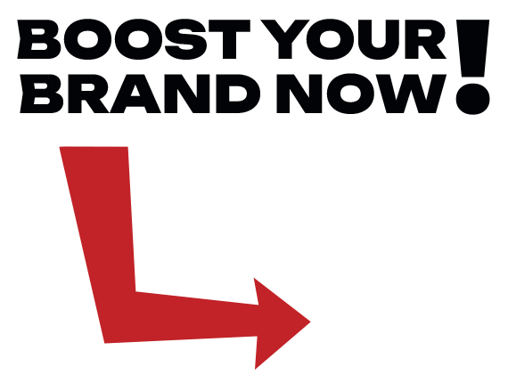 Custom typographic design call-to-action for premium graphic design and corporate identity services.