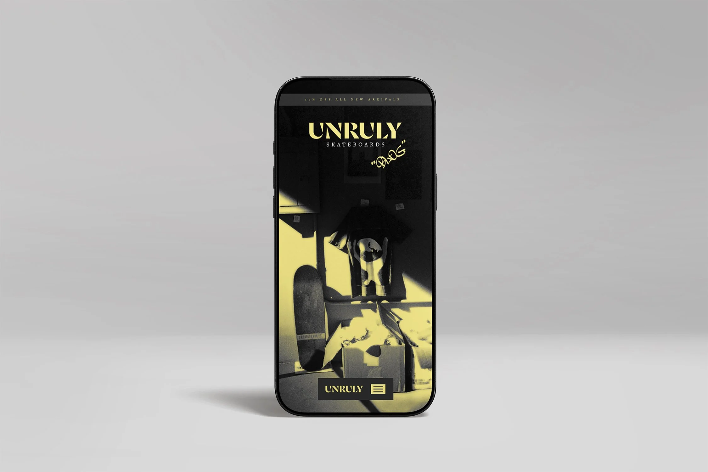 Unruly Skateboards UI Mockup 2