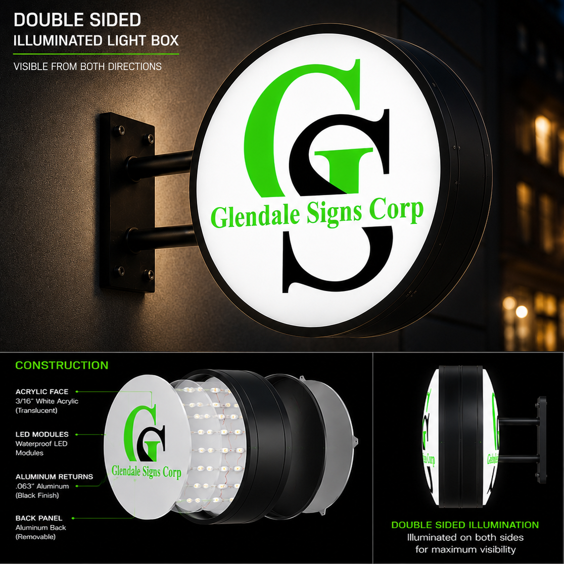 Double-Sided Illuminated Light Box