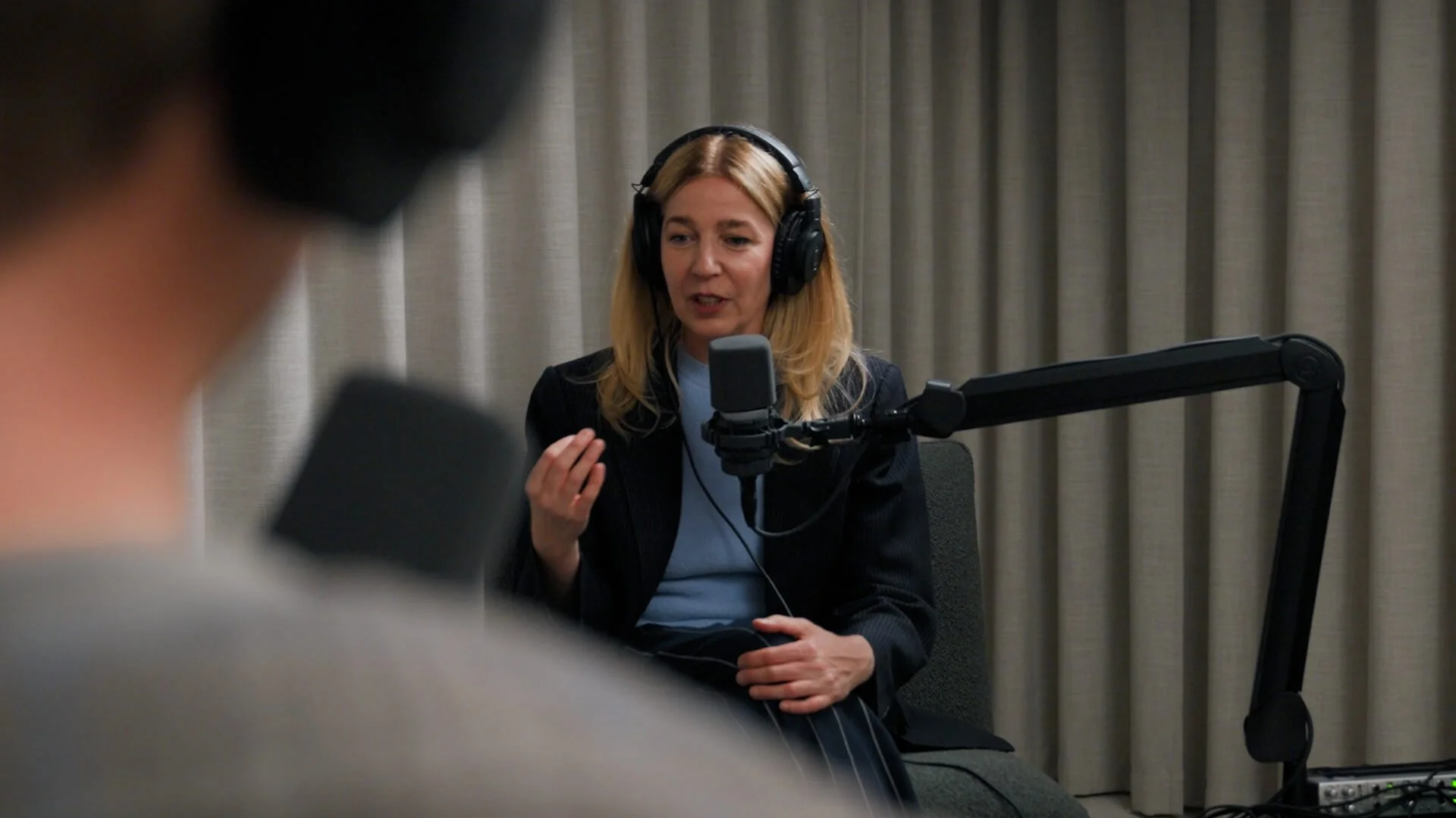 professionell inspelning i podcast studio