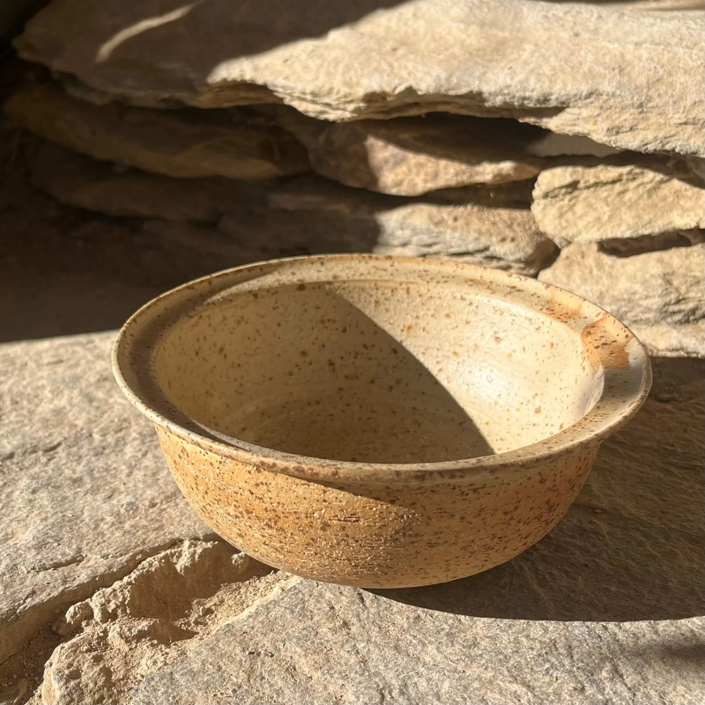 Ripple deep bowl in Sand