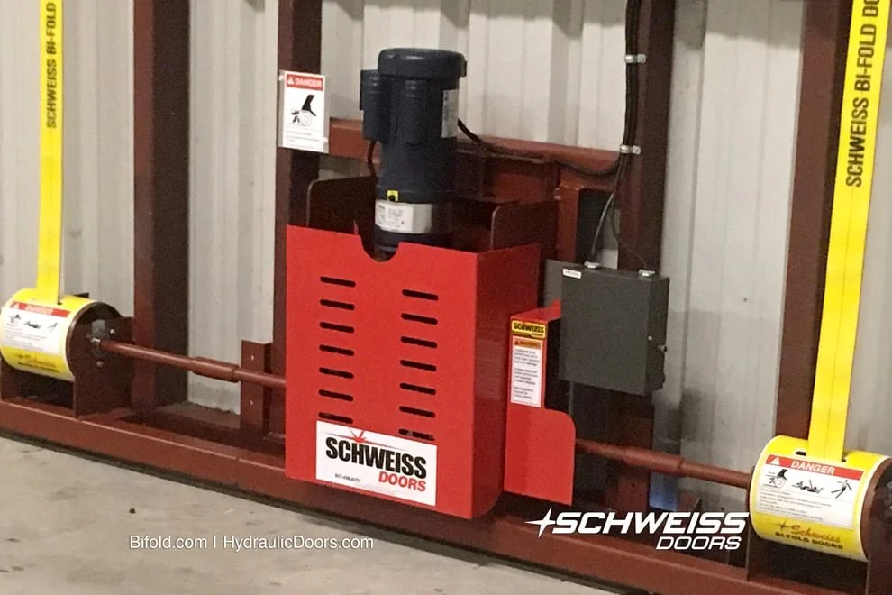 Schweiss liftstrap drive and straps installed at Vero Beach