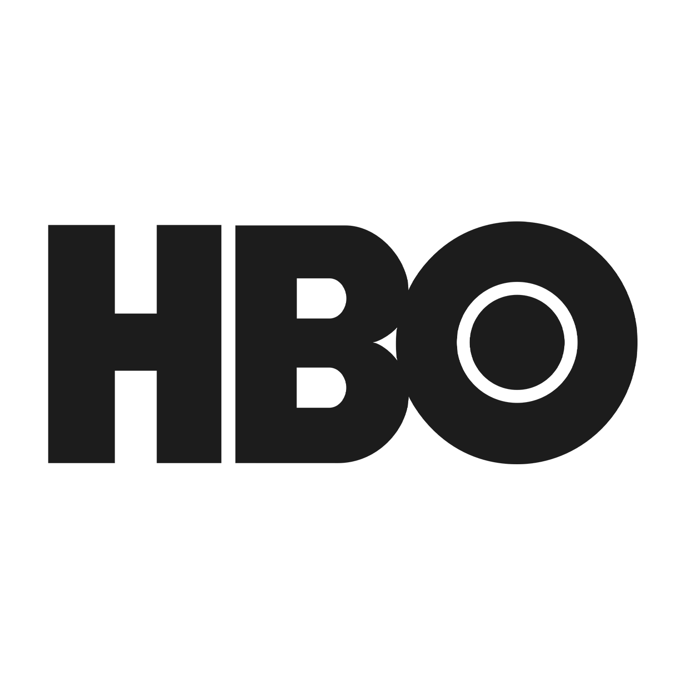 HBO logo in black and white.