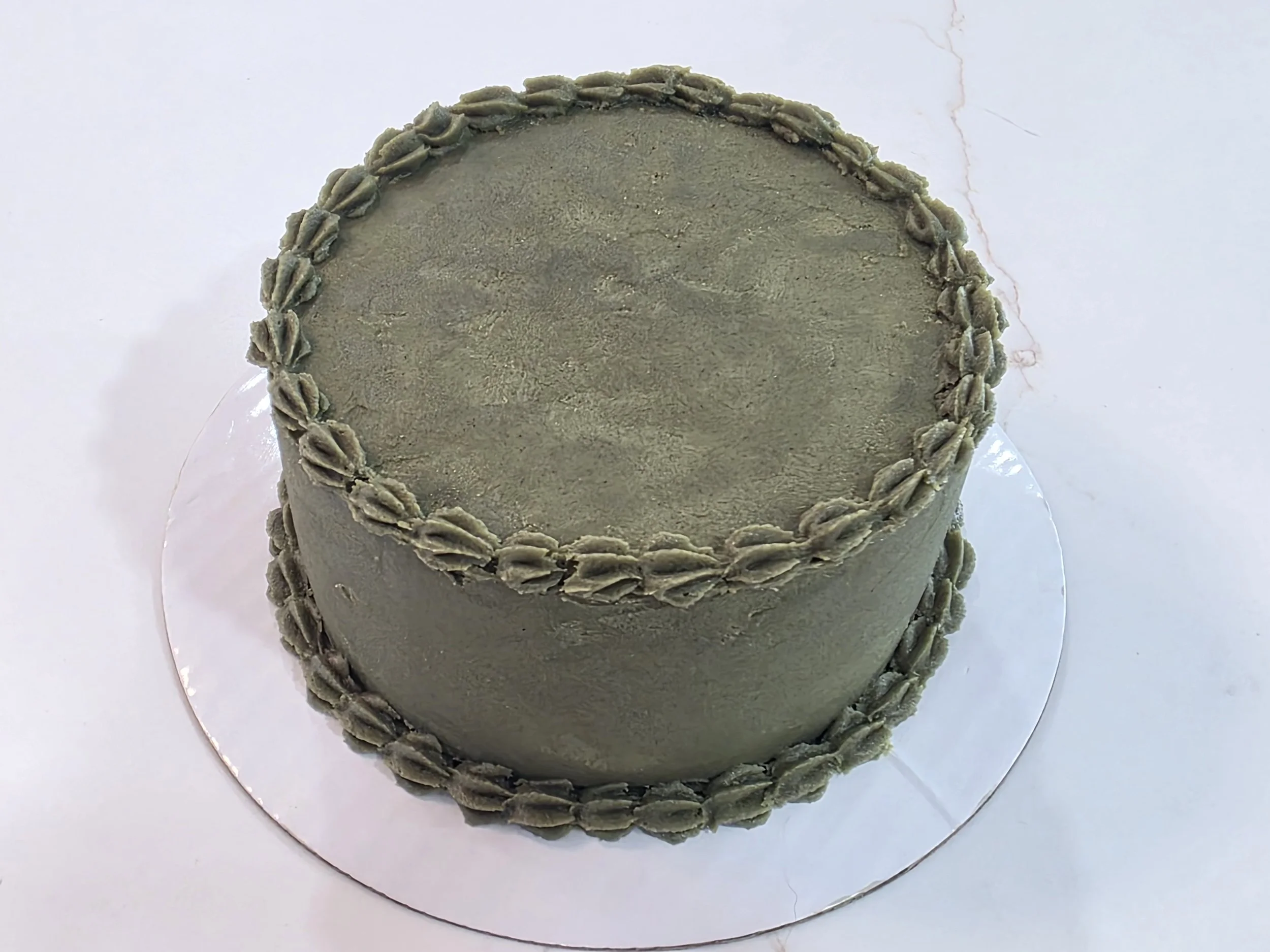 4" Mango-Sweetened Cake with Banana-Sweetened Buttercream for 1st Birthday Smash Cake