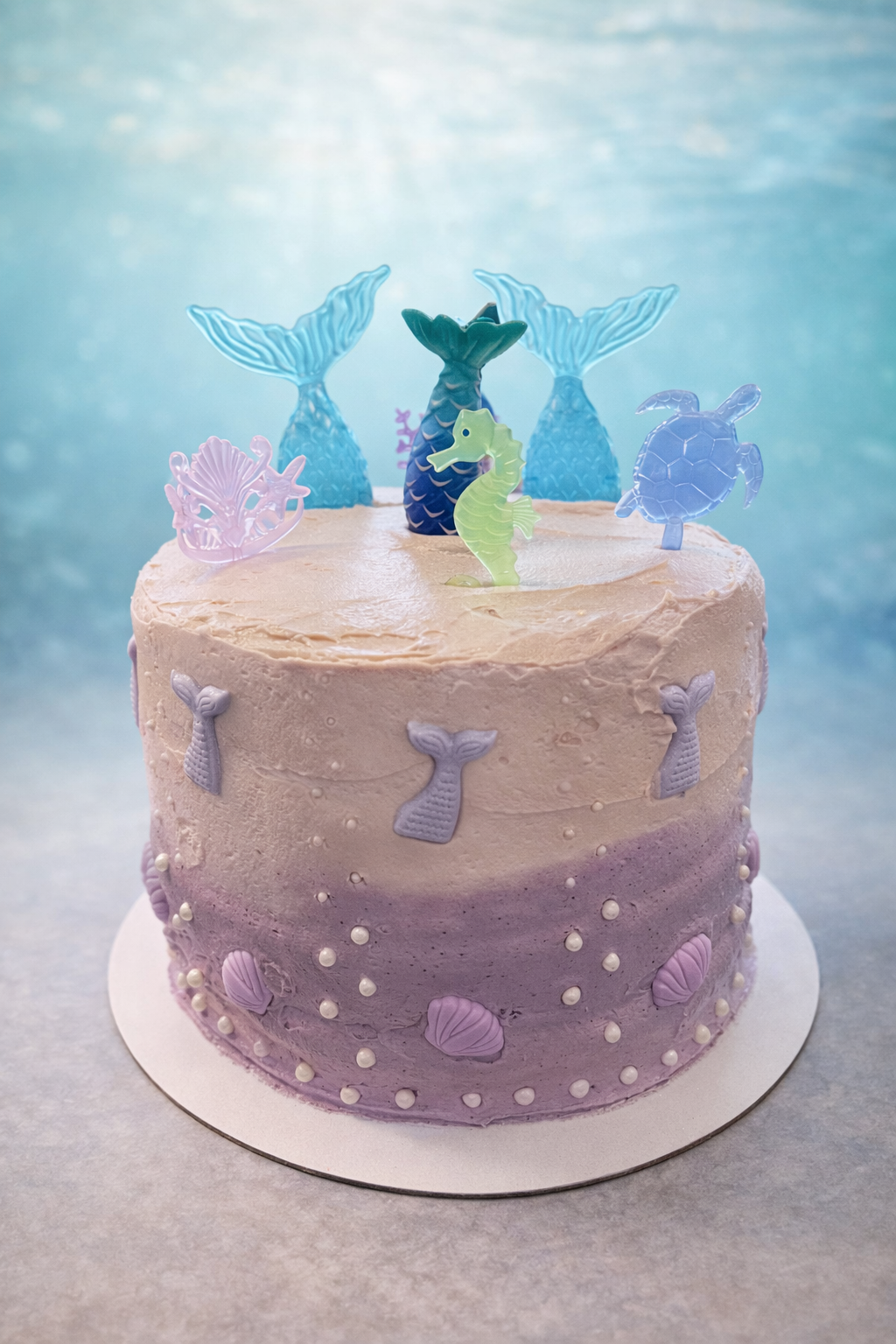 Orange Creamsicle Mermaid Cake