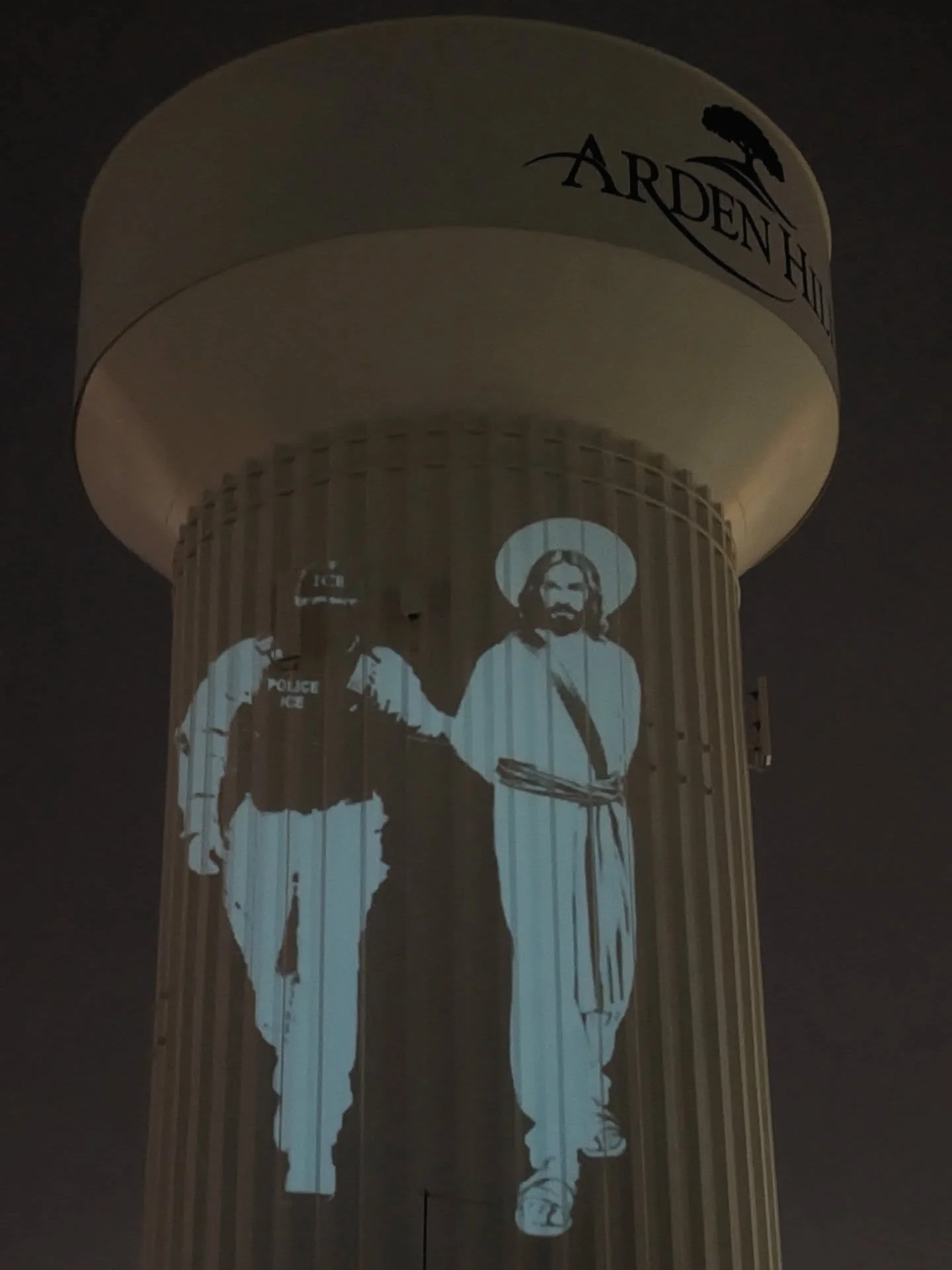 Another 'Protestion' drop, this time Arden Hills water tower. 

Why stop at just the @mnstatefair  water tower when there are so many more to hit. This one especially as it is visible to 694 traffic. 

Shout out as always to @vjaybombs for content an