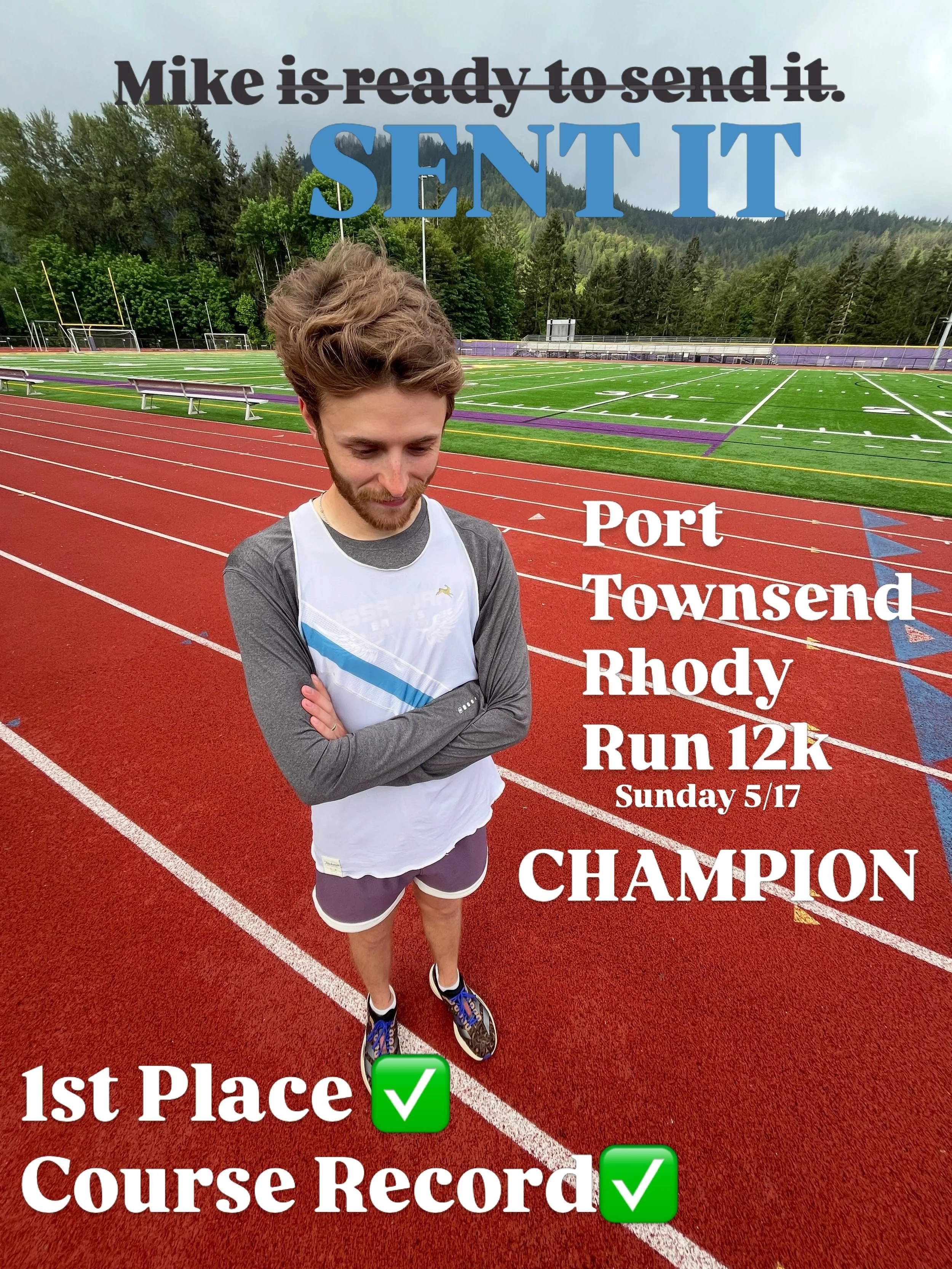 WELL, he did it 👊🏼 
Won the whole thing ✔️
Took down the course record (Strava) ✔️
Secured a bag 💰