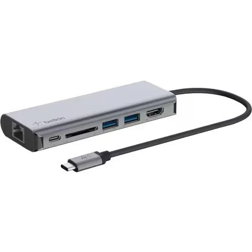 Belkin Connect USB-C 6-in-1 Multiport Adapter & Hub