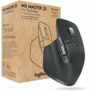 Logitech MX Master 3S for Business, Wireless Mouse with Quiet Clicks, 8K DPI, Logi Bolt USB Receiver, Graphite