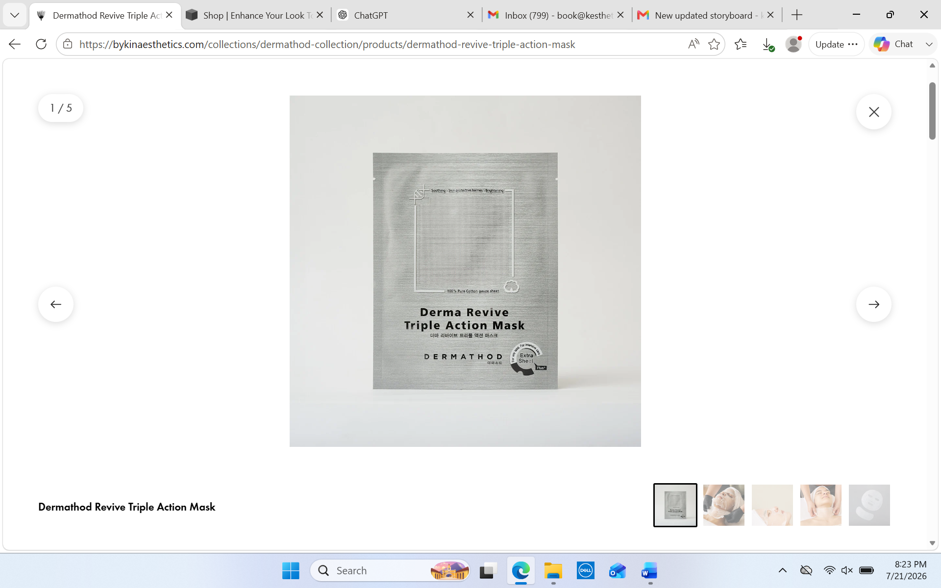 Dermathod Revive Triple Action Mask