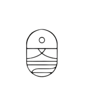 A simple black and white line drawing of a stylized mouse with an oval body, a small circle for the eye, and curved lines on the lower part.