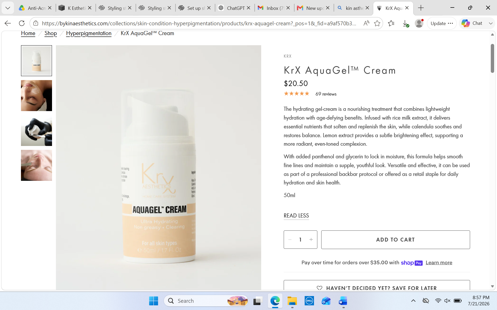 AquaGel™ Cream