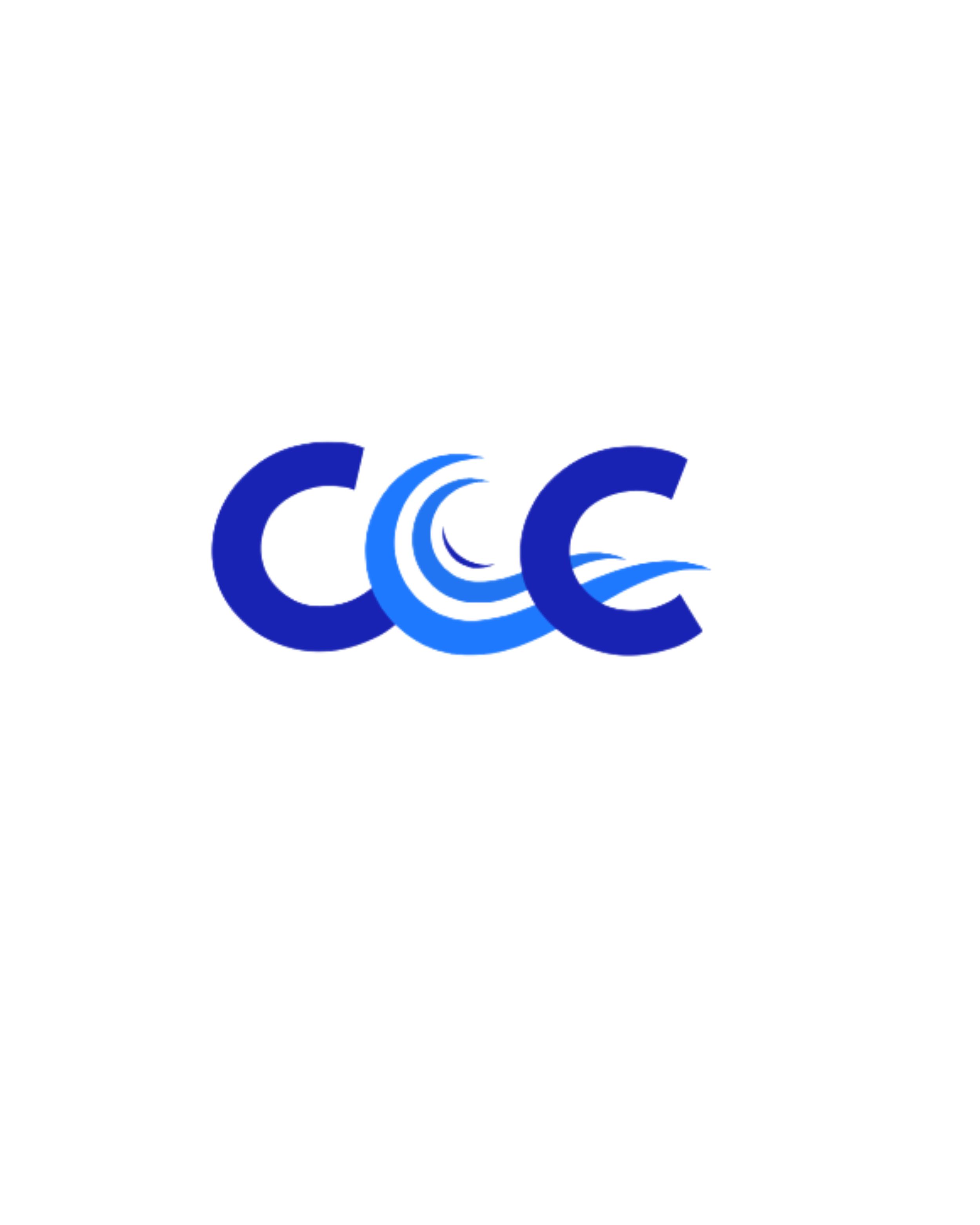 Three layered Cs with a wave effect meant to evoke feelings of water.  Logo for Catalyst Coastal Consulting LLC.