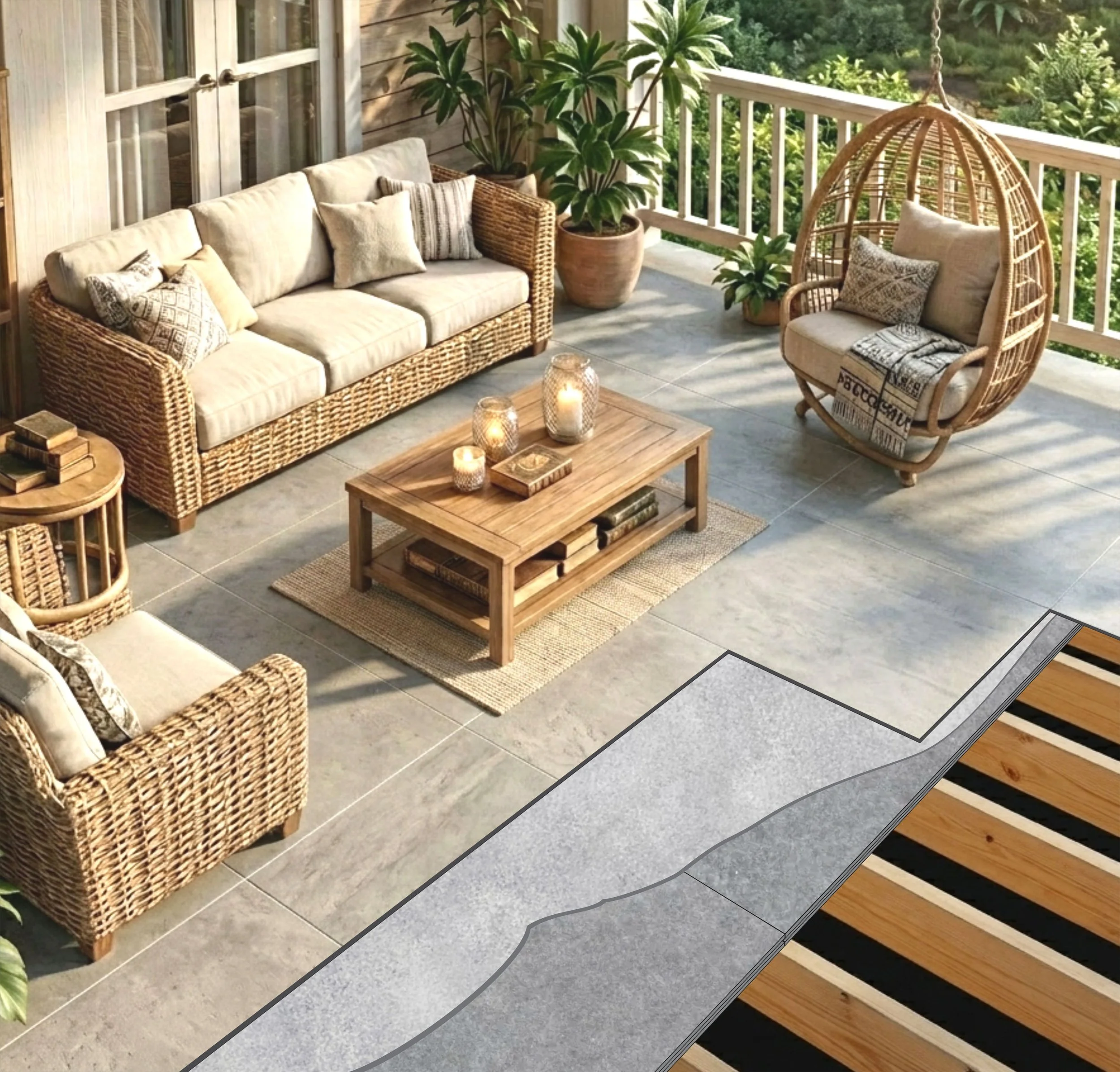 Veranda / Balcony with FloorSure