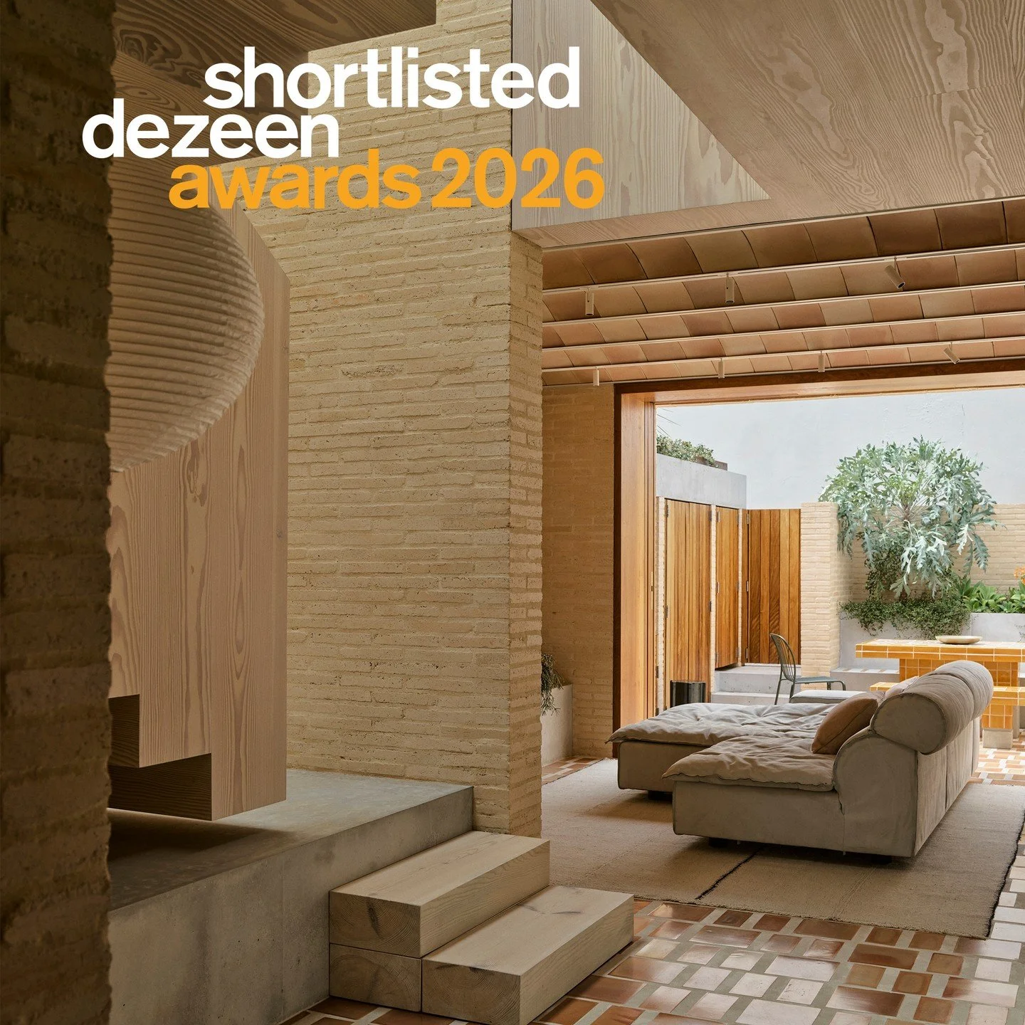 ✨️ Clay House has been shortlisted in the "House Extension" category of the 2026 Dezeen Awards.⁠
⁠
We started our architectural journey around the same time as Dezeen two decades ago, and it has been an invaluable resource for us throughout
