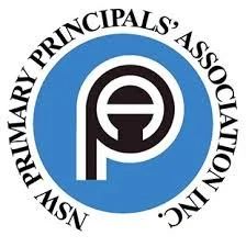 Logo of the NSW Primary Principals' Association featuring a stylized 'P' inside a blue circle with the organization's name around it.