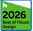 Green badge for 2026 Best of Houzz Design awards.