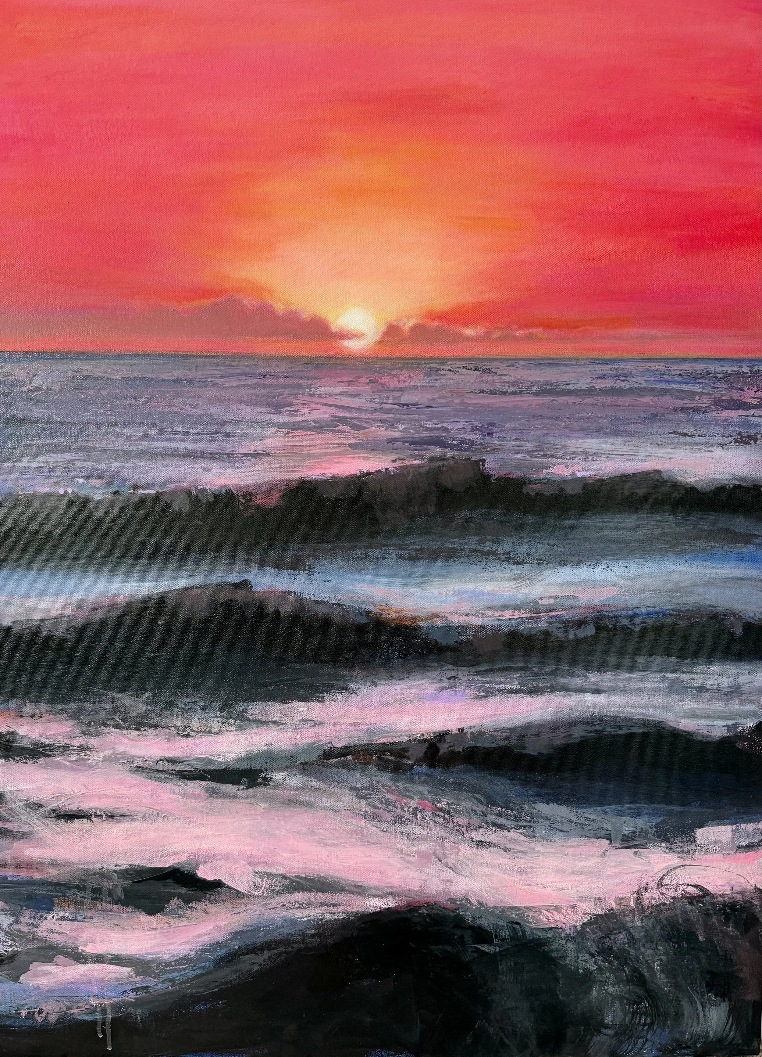 HAPPY PLACE. 30 x 40 acrylic on canvas. commission painting