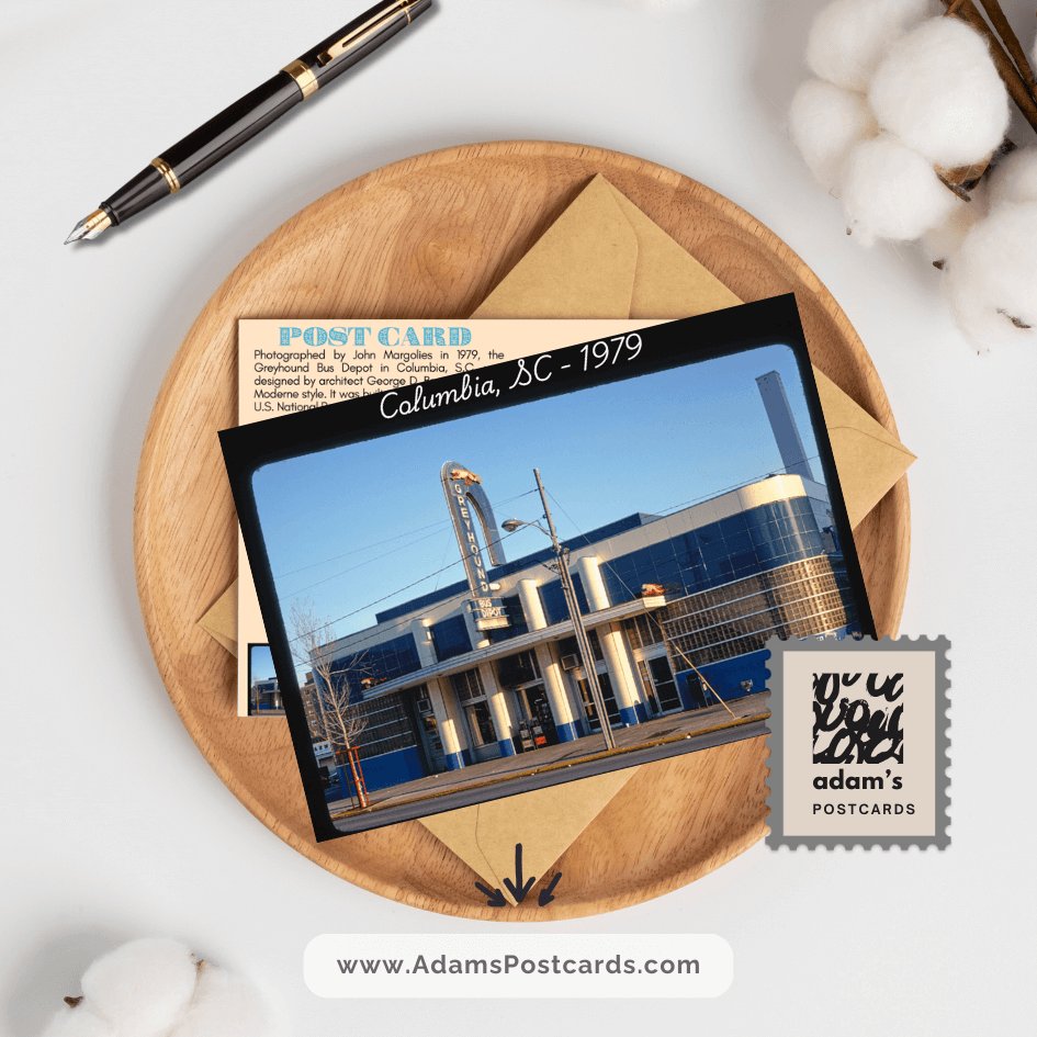 Columbia Greyhound Bus Depot Postcard