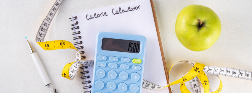 tdee calculator with measuring tape and apple