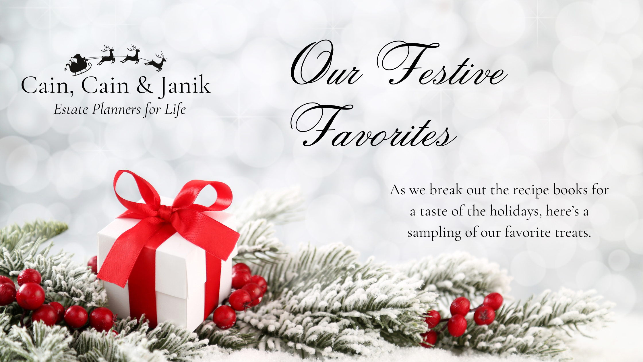 Introducing, the 2023 Cain, Cain and Janik Recipe Book! 