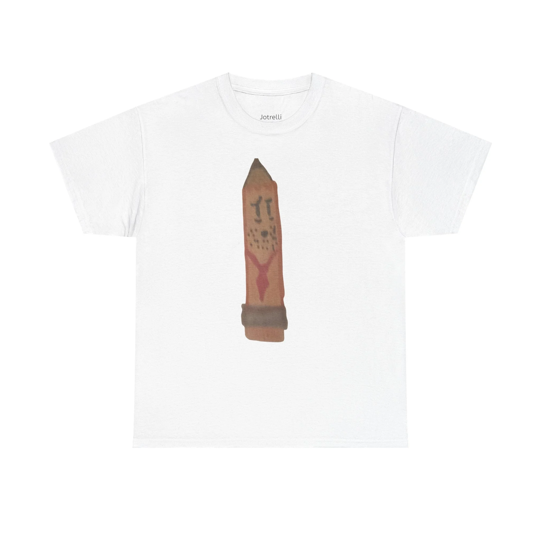Pencil Character Tee — Hand-Drawn Pencil Graphic T-Shirt