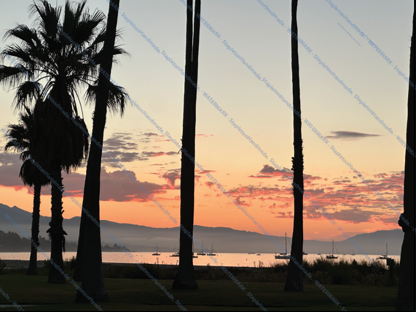 East Beach at Sunset, Santa Barbara, CA