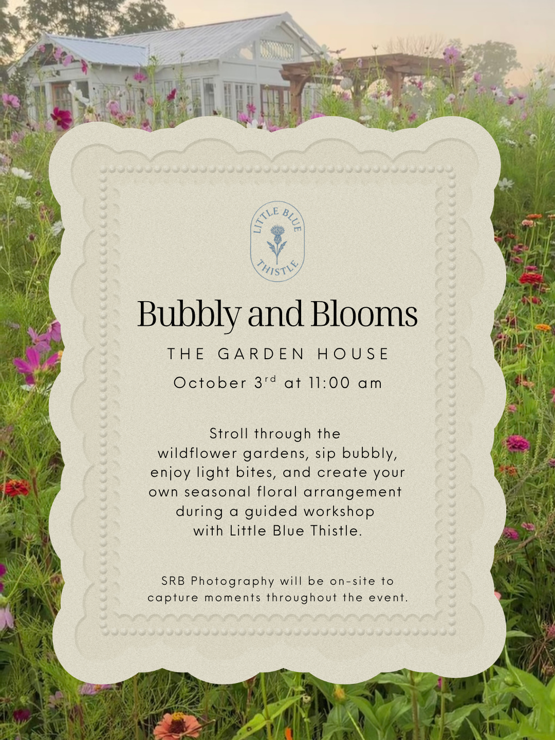 Bubbly &amp; Blooms at the Garden House
