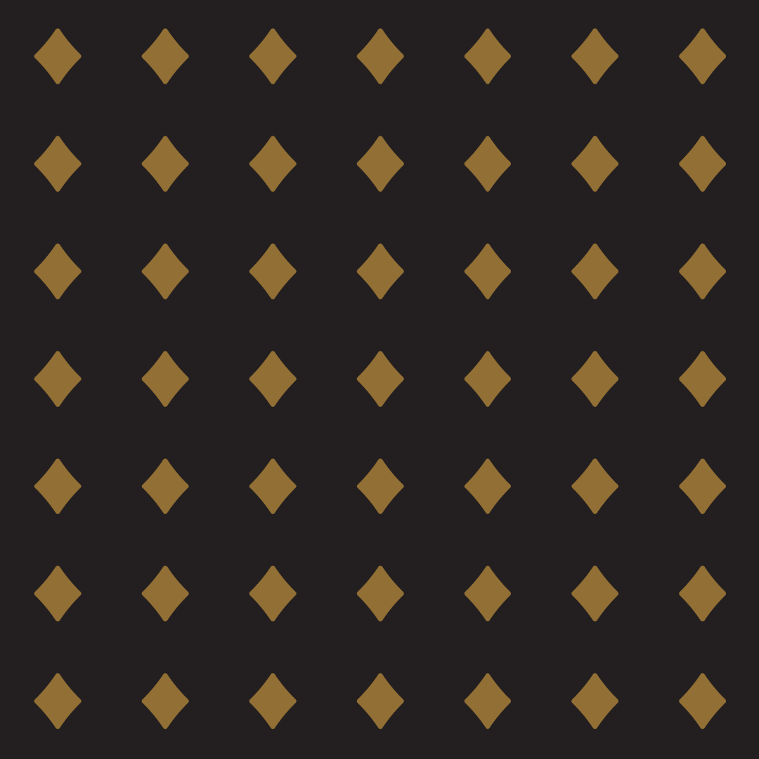 Pattern of small, gold diamonds on a black background.