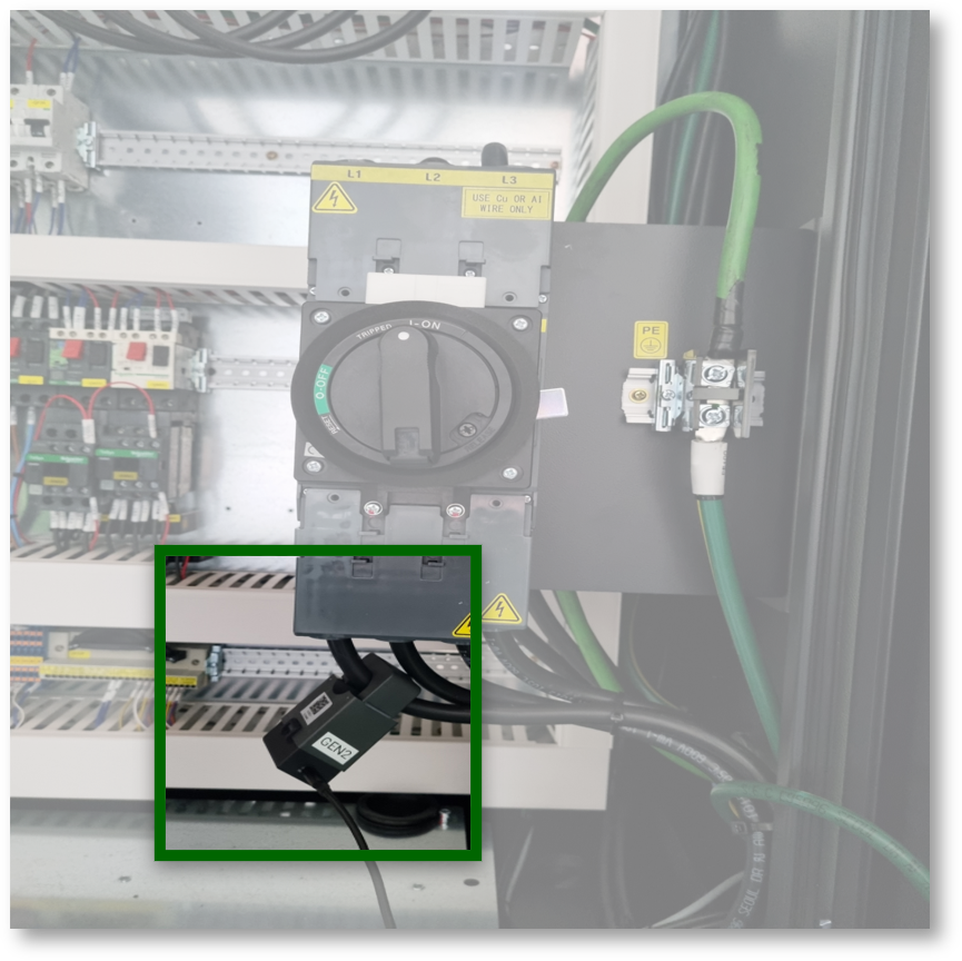 300 A 센서 현장 설치 예시