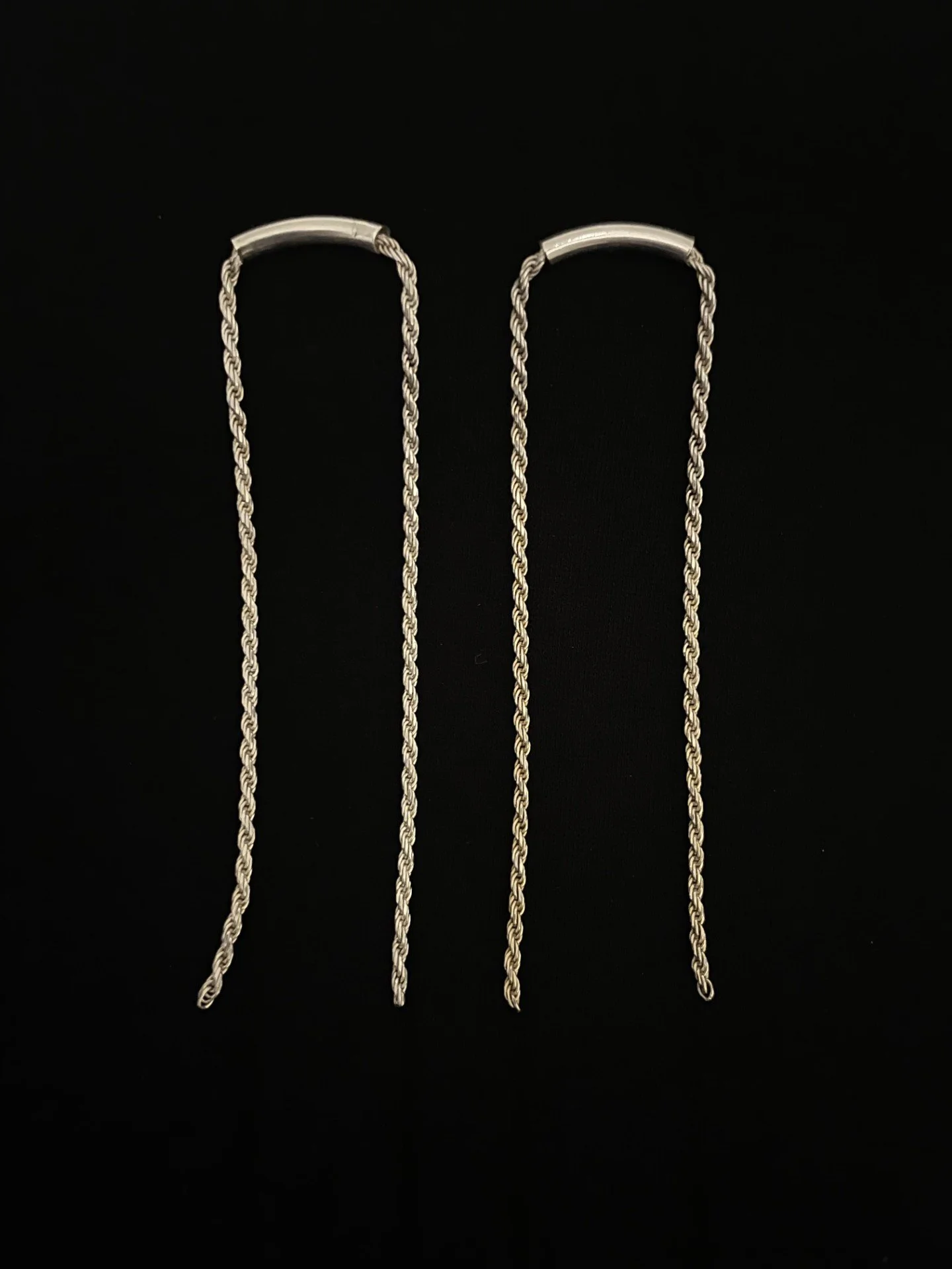 Tube Chain Earrings - Style 2