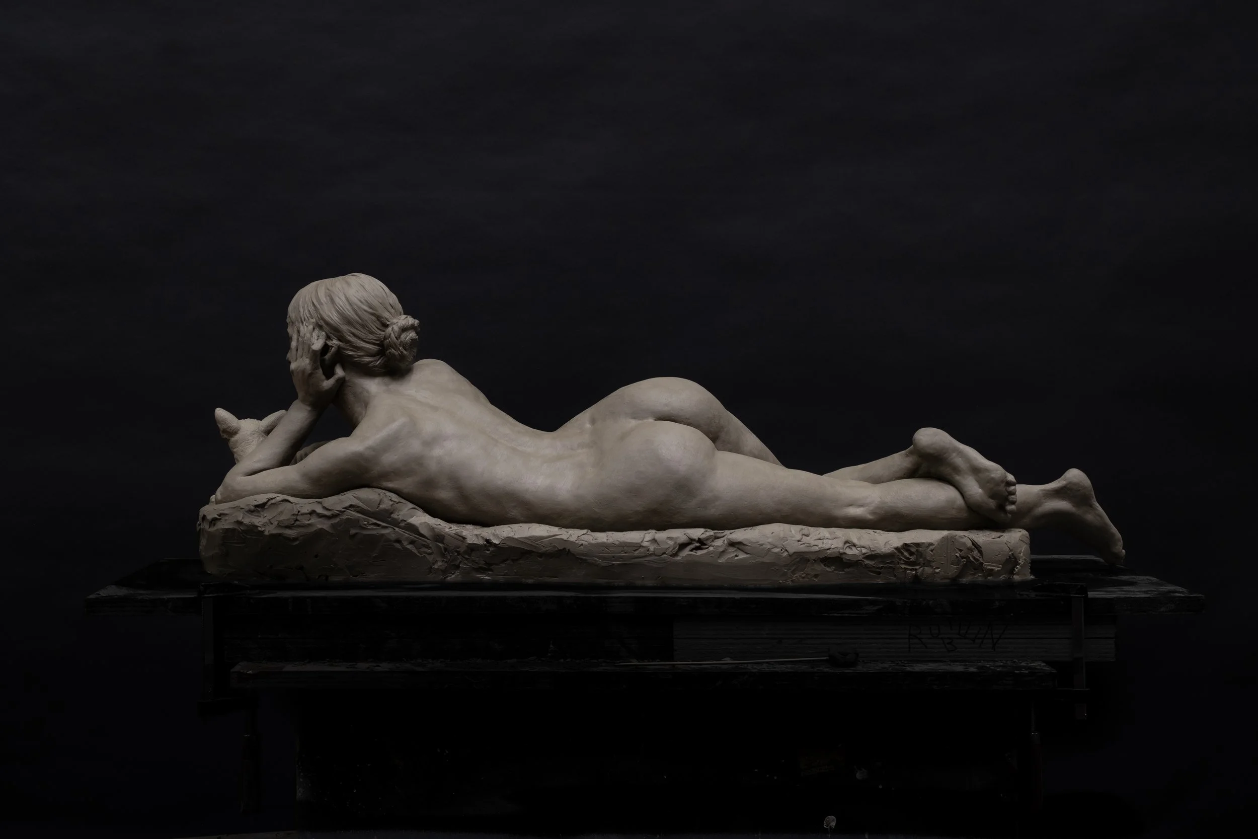 Ruben Astudillo, Advanced Sculpture, Third Year, 3-4 life-size reclining figure 1.jpg