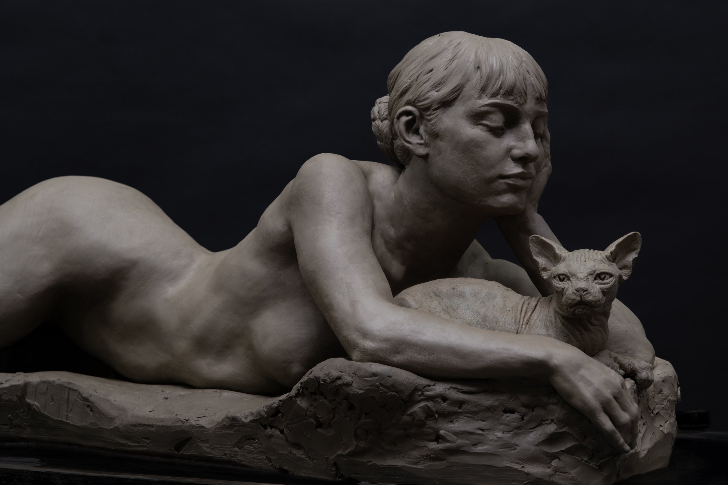 Ruben Astudillo, Advanced Sculpture, Third Year, 3-4 life-size reclining figure 3.jpg