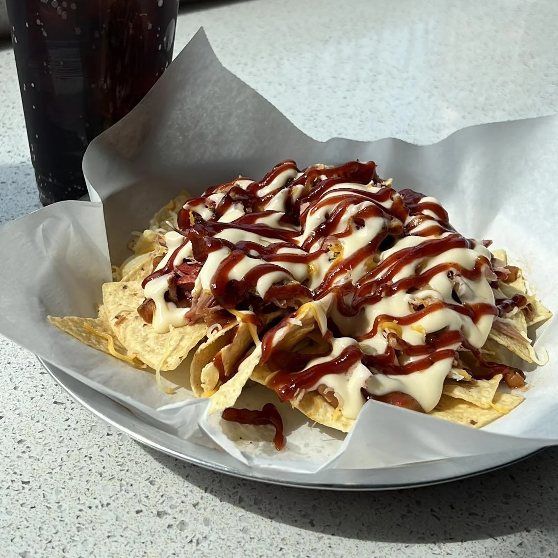 Today&rsquo;s Special: Come grab some Bbq Nachos &amp; Drink
Small Chip Nacho $ 10.79
Small Waffle Fry Nacho $12.79
Make it large for $3 more
Sub brisket for 2.49
Add Mac &amp; cheese on top for $5