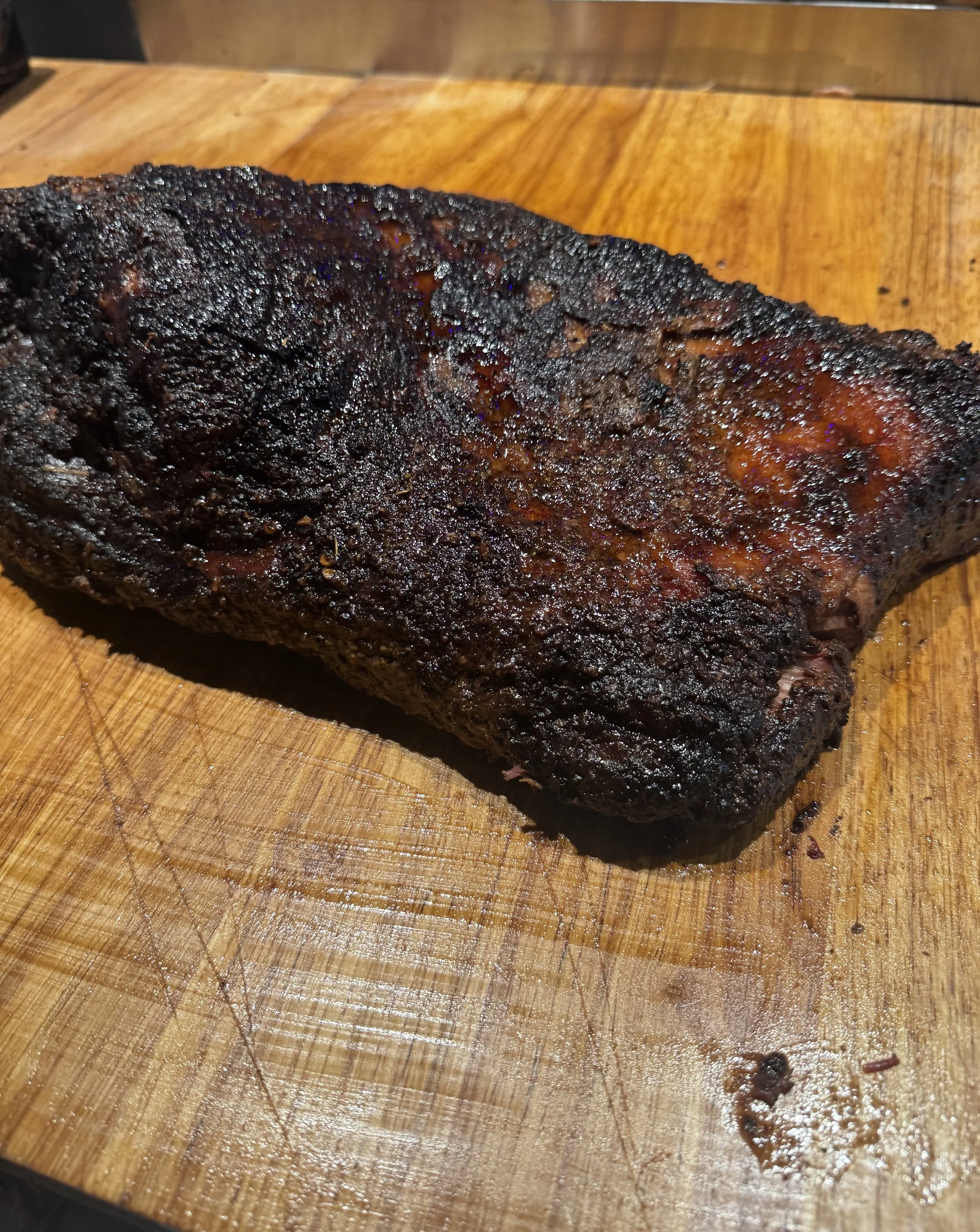 Beef Brisket Hand-sliced, slow-smoked beef brisket.
