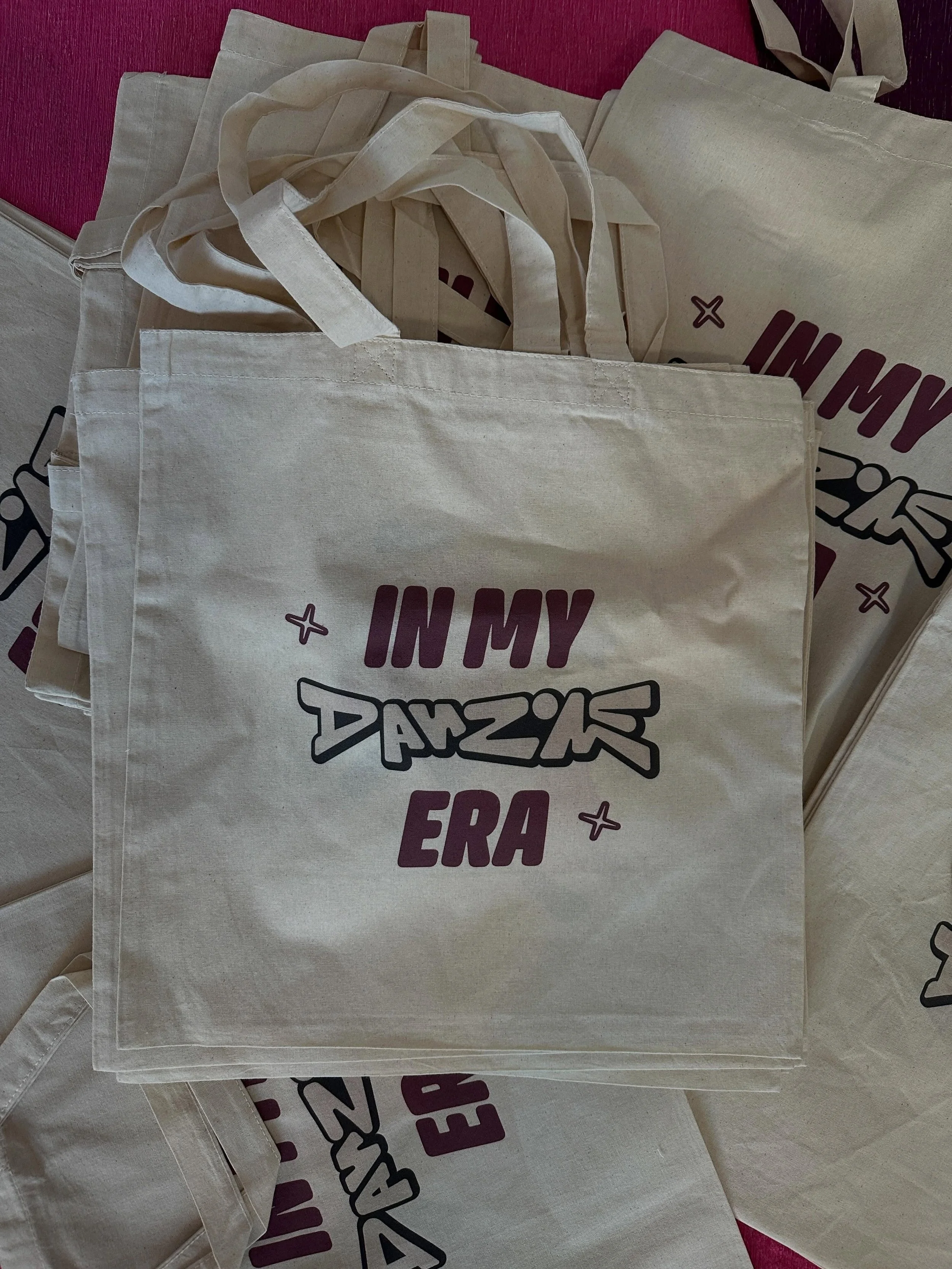 ✨ In My Danzone Era ✨

As a special thank you to all of our recital dancers, we gifted everyone a super cute tote bag that says &ldquo;In My Danzone Era!&rdquo; 💖

This recital was incredibly special to us, our very first recital in our very own stu