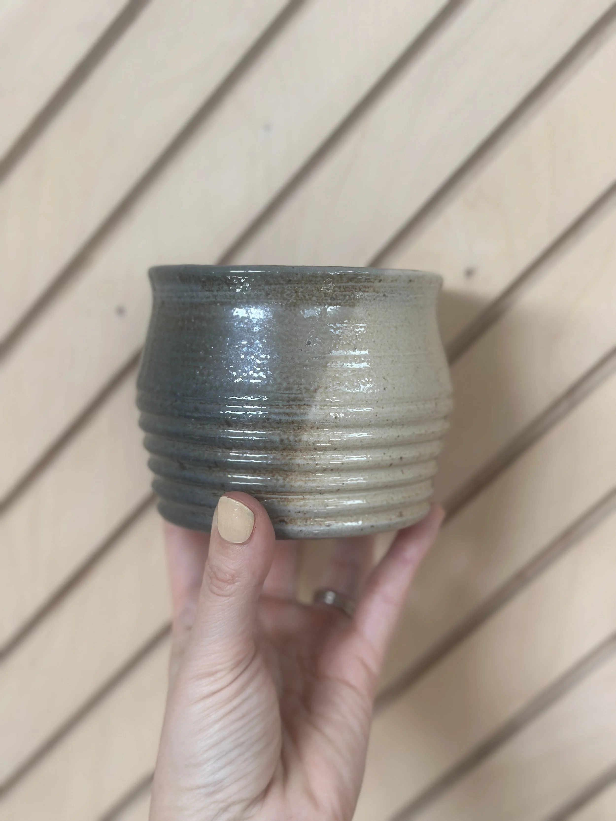 soda fired one of a kind planter