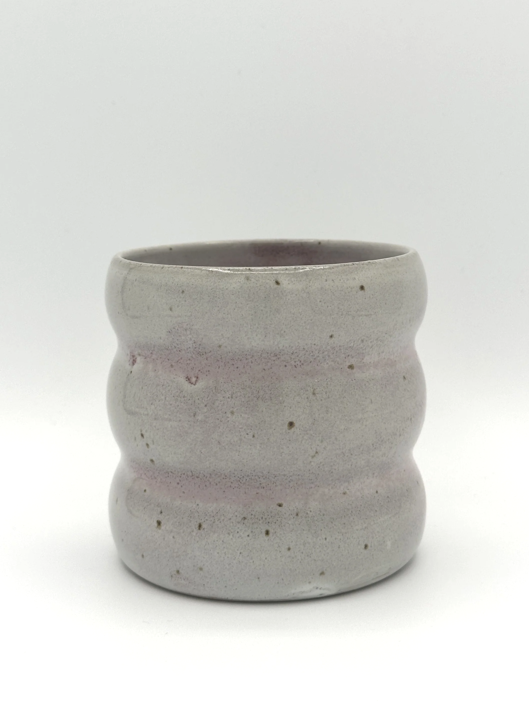 IMG_5709.pnghandmade ceramic drippy glossy mauve lavender pink grey glazed 3 bubble tumbler