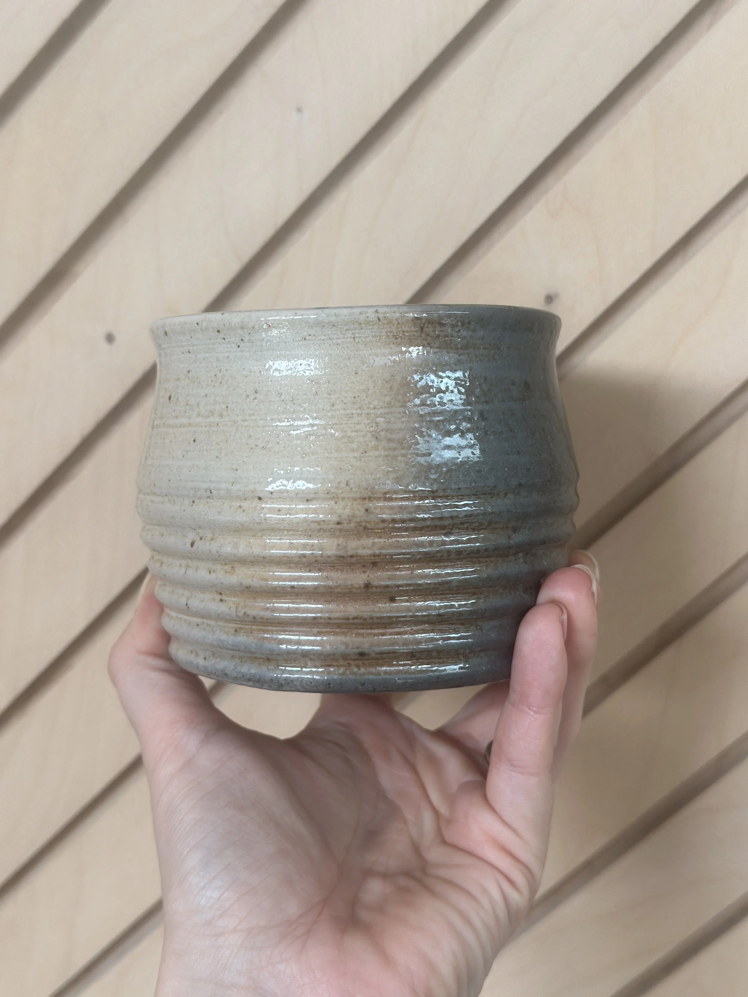 soda fired one of a kind planter