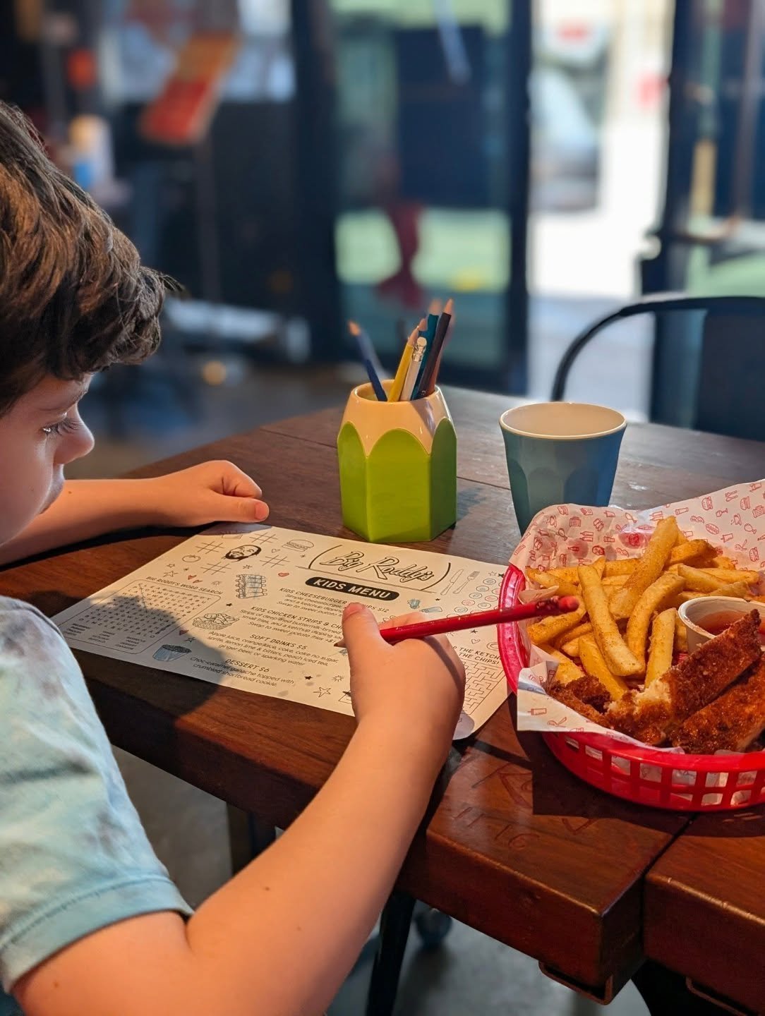 Activity sheet? Check. Kids' meal? Check. Happy camper? Double check ✅✅