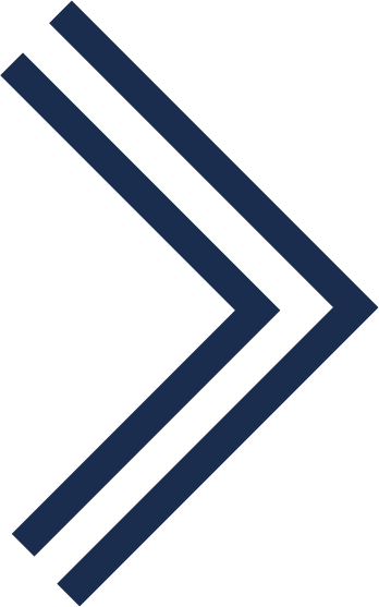Two large dark blue arrows pointing to the right, stacked vertically.