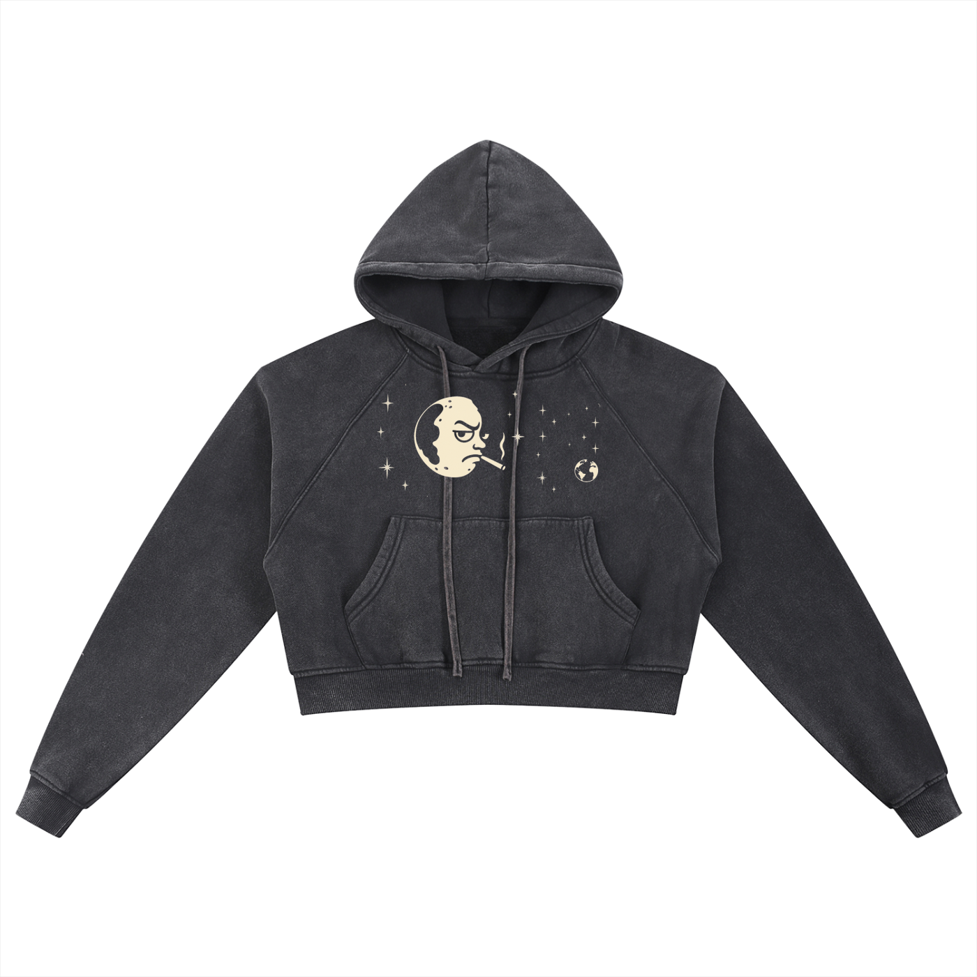 Waning Gibbous Cropped Lux Hoodie
