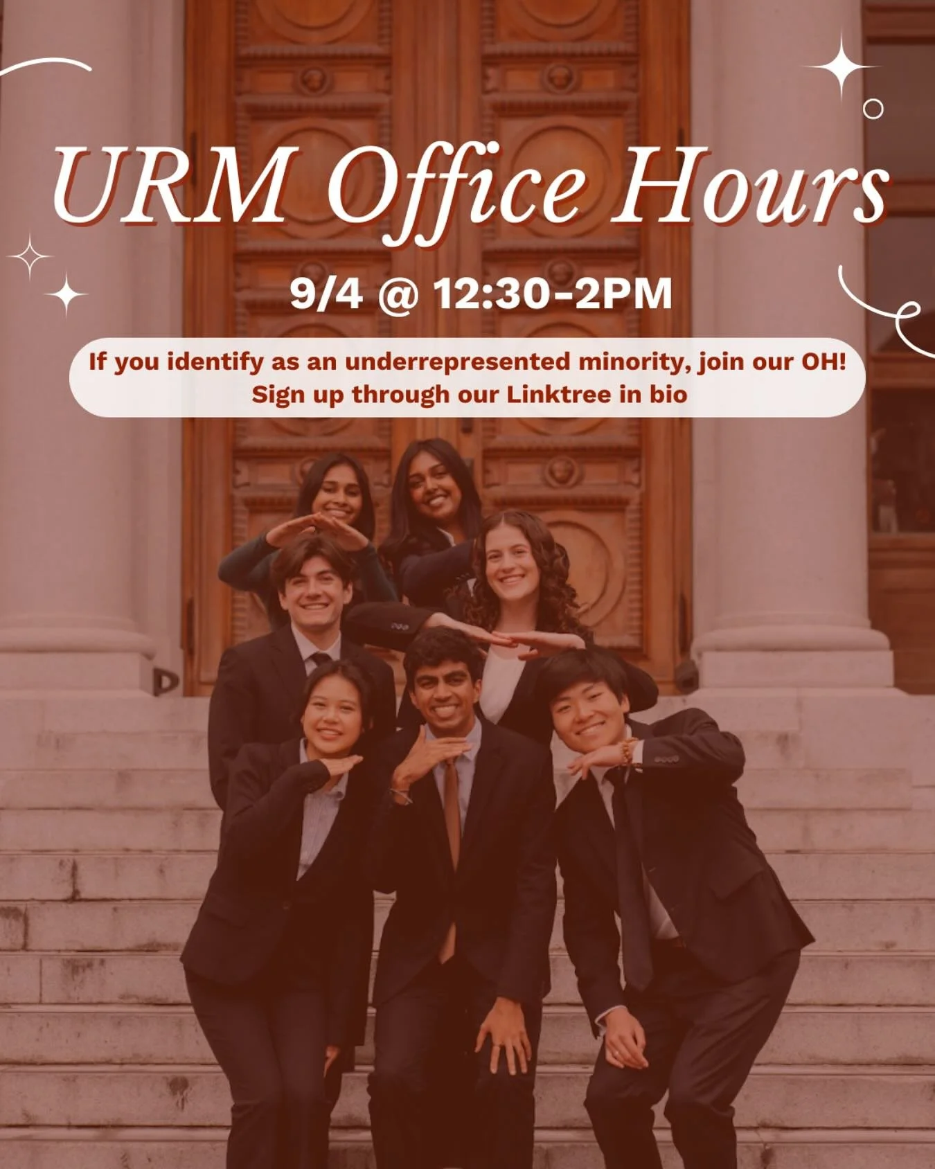 If you are an underrepresented minority, join us for an office hours to ask questions about the application process!