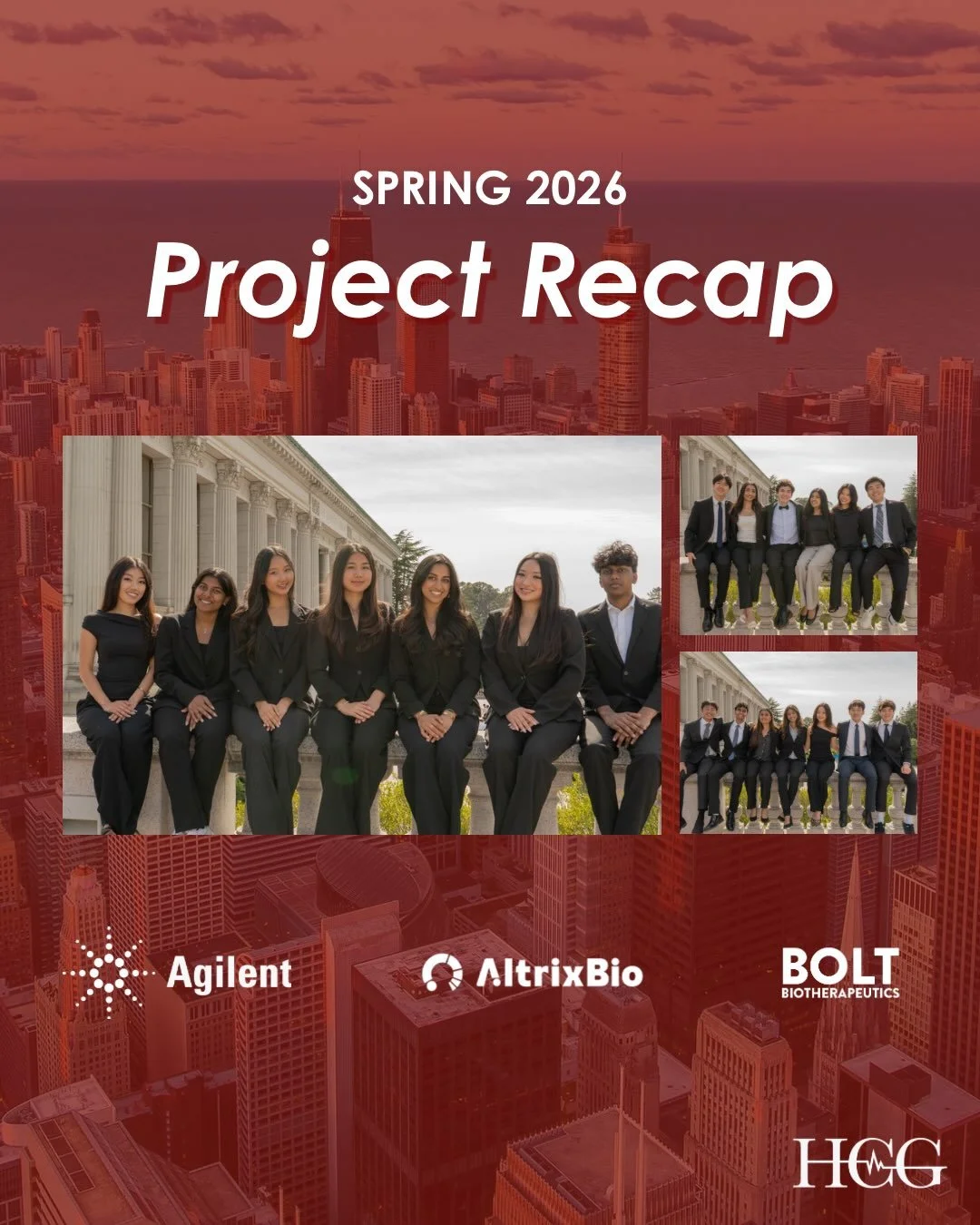Take a look at our Spring 2026 Projects! Our amazing Project Leads of Agilent, Bolt Therapeutics, and AltrixBio worked amazingly with our consultants to help our clients!!