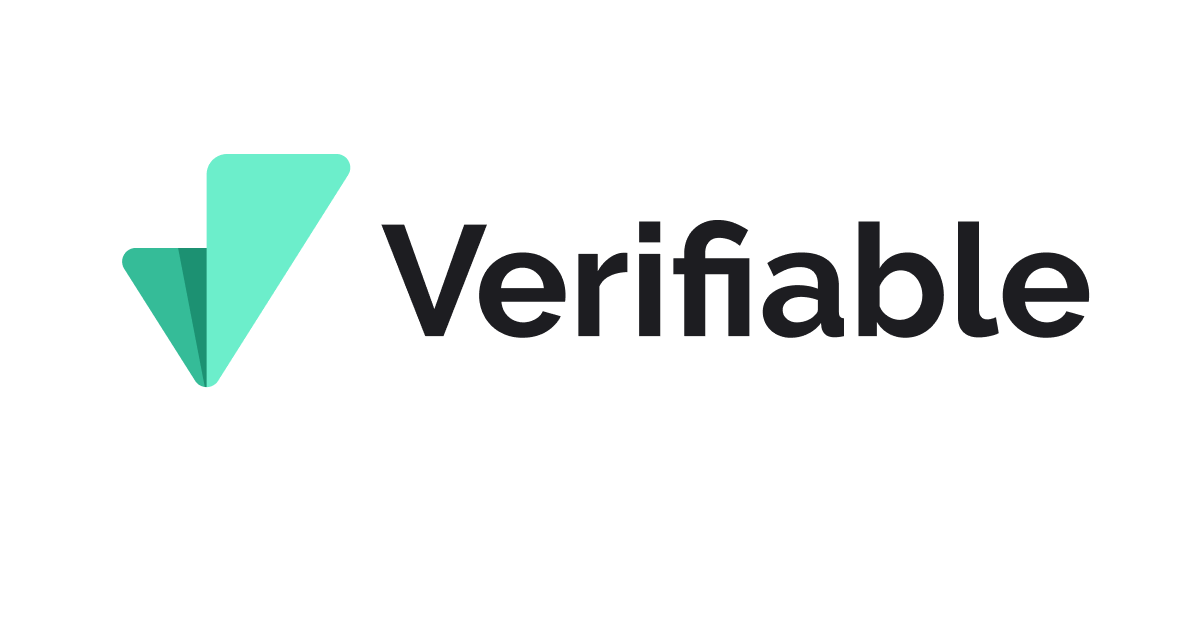 Verifiable brand logo with a green checkmark icon and the word 'Verifiable' in black text.