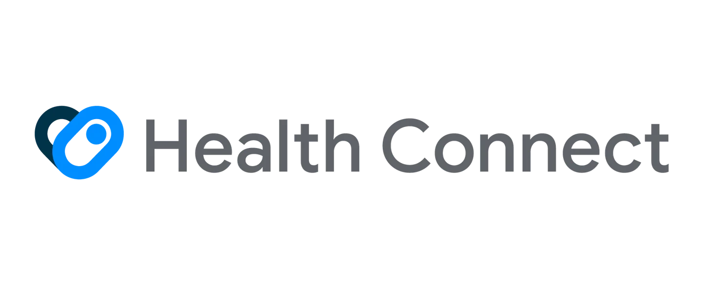 Logo of Health Connect with a blue location pin icon