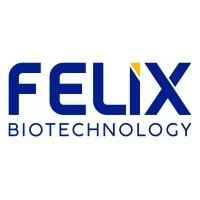 FELIX BIOTECHNOLOGY logo with blue text and a yellow accent on the letter 'X'.